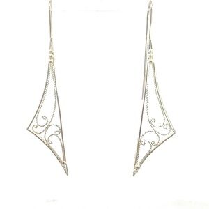 Filigree Drop Earrings Sterling Silver